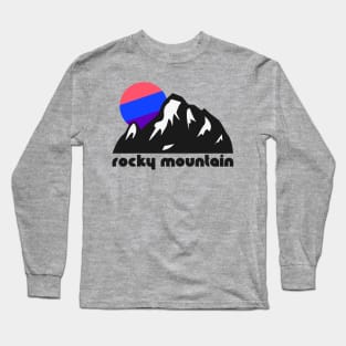 Retro Rocky Mountain ))(( Tourist Souvenir National Park Design Long Sleeve T-Shirt